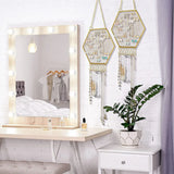 Earring Wall Holder Hanging Hexagon Stand Decorative Diamond Grid Shape A