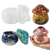 2 Pcs Epoxy Mushroom Storage Box Molds for DIY Home Decor and Jewelry