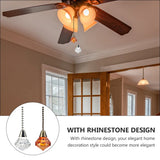 2 Pcs Ceiling Pendant Crystal Ball Extension