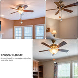2 Pcs Rhinestone Fan Light Chain Pull Ceiling Pendant Extension