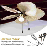2 Pcs Fan Light Pendant Pull Chain Ceiling Chandelier Metal Trim Lamp