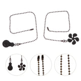 2 Pcs Fan Light Pendant Pull Chain Extension Bulb Beaded Zinc Alloy Ball