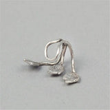 2 Pcs Silver Plated Leaf Clip On Ear Cuff Earring Wrap Punk Ear Clip