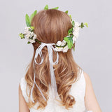 2 Pcs Pink Wreath Garland Foam Flower Headbands Wedding Accessories