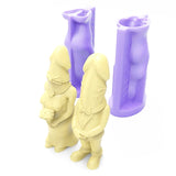 2 Pcs Wedding Couple Candle Molds