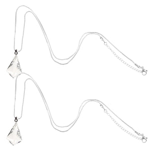 2 Pcs Glass Ceiling Fan Light Chain Night Stand Lamp Bedside Pull Iron Ext