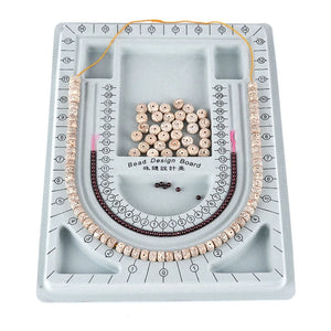 2 Pcs Gray Beading Boards Bracelet Necklace Beading Jewelry Storage Tray DIY