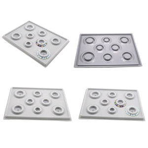2 Pcs Gray Beading Boards Bracelet Necklace Beading Jewelry Storage Tray DIY