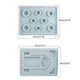 2 Pcs Gray Beading Boards Bracelet Necklace Beading Jewelry Storage Tray DIY