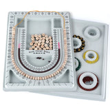 2 Pcs Gray Beading Boards Bracelet Necklace Beading Jewelry Storage Tray DIY