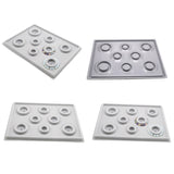 2 Pcs Gray Beading Boards Bracelet Necklace Beading Jewelry Storage Tray DIY