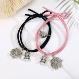 Halloween Spider Couple Bracelets Magnetic Matching Bangles