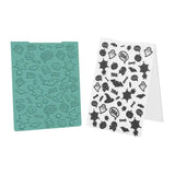 2 Pcs Halloween Plastic Embossing Folders for DIY Crafts