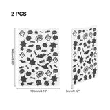 2 Pcs Halloween Plastic Embossing Folders for DIY Crafts