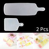 2 Pcs Handle Tray Set Silicone Resin Molds Coaster DIY Epoxy Mold