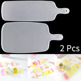 2 Pcs Handle Tray Set Silicone Resin Molds Coaster DIY Epoxy Mold