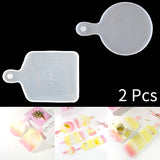 2 Pcs Handle Tray Set Silicone Resin Molds Coaster DIY Epoxy Mold