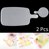 2 Pcs Handle Tray Set Silicone Resin Molds Coaster DIY Epoxy Mold