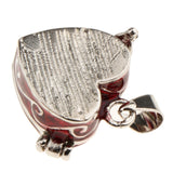 2 Pcs Heart Enamel Cremation Keepsake Urn Pendant for DIY Necklace Making