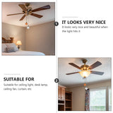 Crystal Pull Chain Ceiling Fan Pendant Lamp Decor