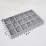 Velvet Jewelry Organizer Display Case Drawer Storage Box