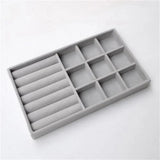 Velvet Jewelry Organizer Display Case Drawer Storage Box