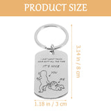 2 Pcs Key Chain Themed Pendant Fob Metal Ring Car Keyring