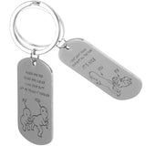 2 Pcs Key Chain Themed Pendant Fob Metal Ring Car Keyring