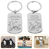 2 Pcs Key Chain Themed Pendant Fob Metal Ring Car Keyring