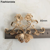 2 Large Filigree Butterfly Flowers 85x60mm Metal Ornament Jewelry Findings