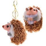 2 Pcs Mini Plush Hedgehog Key Ornament Toy