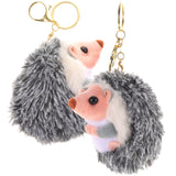 2 Pcs Mini Plush Hedgehog Key Ornament Toy