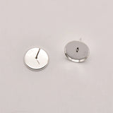 2 Pcs 12mm Stud Ear Base Charms Jewelry Components Earring Making Supplies