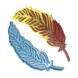 2 Pcs Heart Tray Pad Feather Plate Resin Mold DIY Decorations