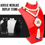 2 Pcs Necklace Display Stand Holder Acrylic Organizer Showcase