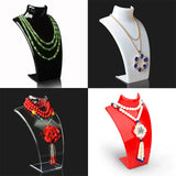 2 Pcs Necklace Display Stand Holder Acrylic Organizer Showcase