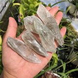 2 Pcs Green Quartz Rough Stone Crystal Reiki Healing Home Decor