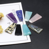 2 Pcs Crystal Agate Chakra Charms for Jewelry Making