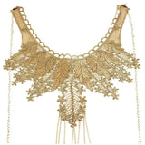 2 Pcs Velvet & Lace Body Rhinestone Choker Necklace Set