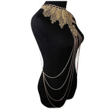 2 Pcs Velvet & Lace Body Rhinestone Choker Necklace Set