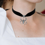 2 Pcs Fabric Chokers Necklace Photo Prop Halloween Cosplay Party Supplies