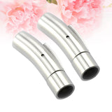2 Pcs Necklace Magnetic Clasp DIY Cord Caps