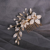 2 Pcs Pearl Crystal Bridal Hair Combs Wedding Hair Accessories