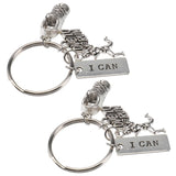 2 Pcs Snowboard Pendant Purse Keychain Car Keys Decorative Bag Charm