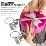 2 Pcs Snowboard Pendant Purse Keychain Car Keys Decorative Bag Charm