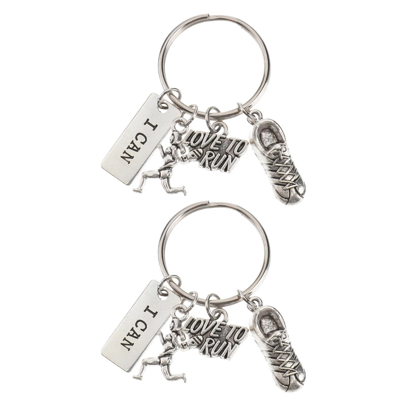 2 Pcs Snowboard Pendant Purse Keychain Car Keys Decorative Bag Charm