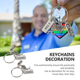 2 Pcs Snowboard Pendant Purse Keychain Car Keys Decorative Bag Charm
