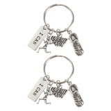 2 Pcs Snowboard Pendant Purse Keychain Car Keys Decorative Bag Charm