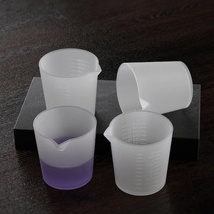 2 Pcs Reusable Silicone Measuring Cups Epoxy Resin Mixing Cups Non-Stick
