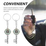2 Pcs St. Benedict Keychain Metal Backpack Charm Memorial